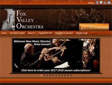 Tablet Screenshot of foxvalleyorchestra.org